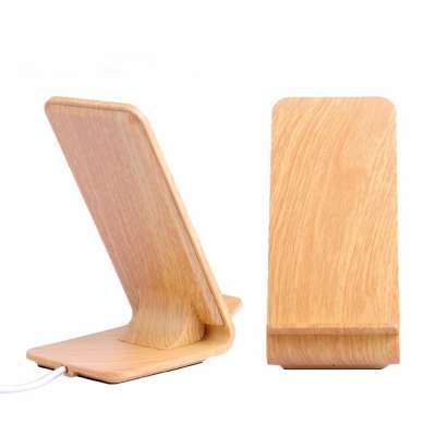 Regular Wood OEM Design Wireless Charger with Stand Wood Dock Charging For iPhone 8Plus X