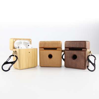 Real Natural Dust proof Wooden Protective Covers For Airpods Charging  Wood Case